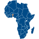 Benin op kaart Afrika
