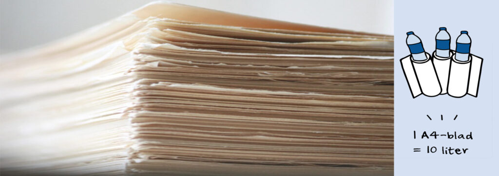 watervoetafdruk papier